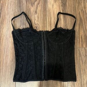 Black Lace Corset Top